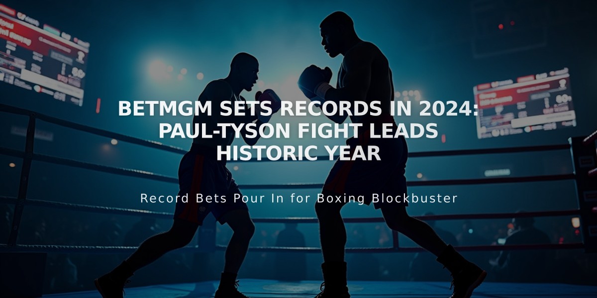 BetMGM Sets Records in 2024: Paul-Tyson Fight Leads Historic Year