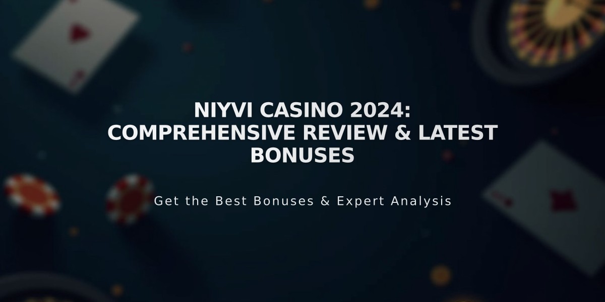 Niyvi Casino 2024: Comprehensive Review & Latest Bonuses