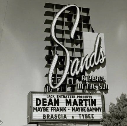 Frank Sinatra performing at Sands Hotel