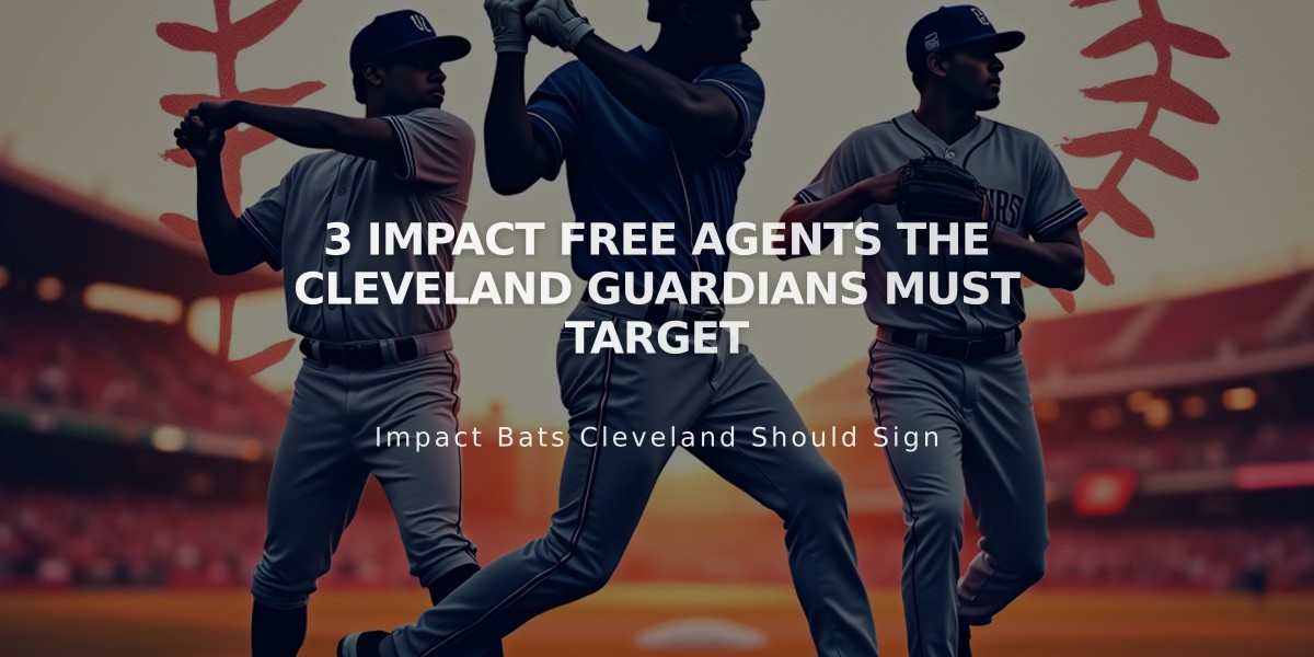 3 Impact Free Agents the Cleveland Guardians Must Target