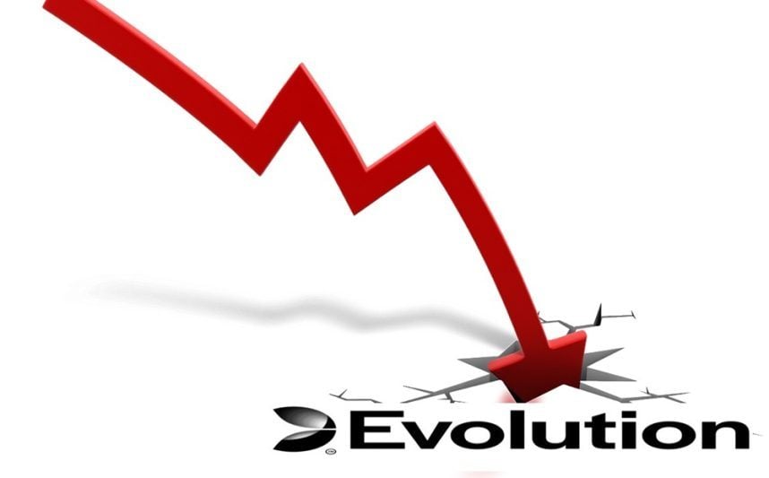 Evolution stock price decline graph