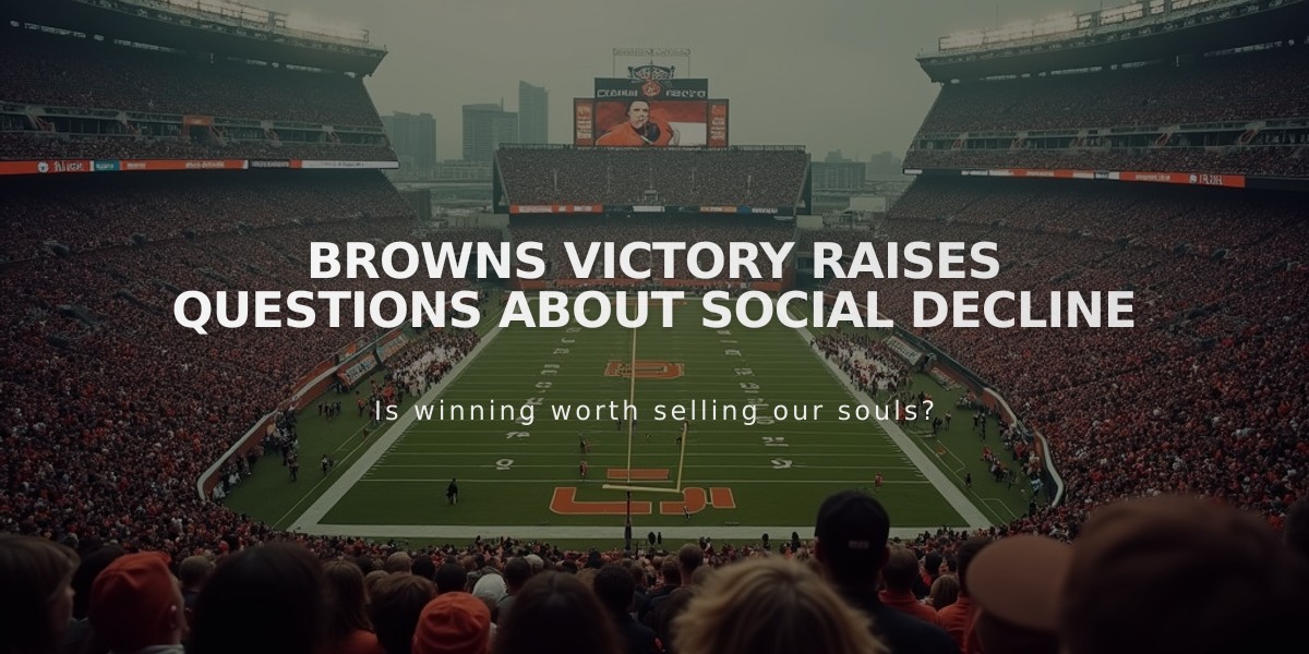 Browns Victory Raises Questions About Social Decline