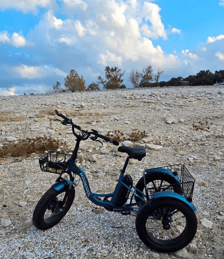 E-bike on rough mountain path