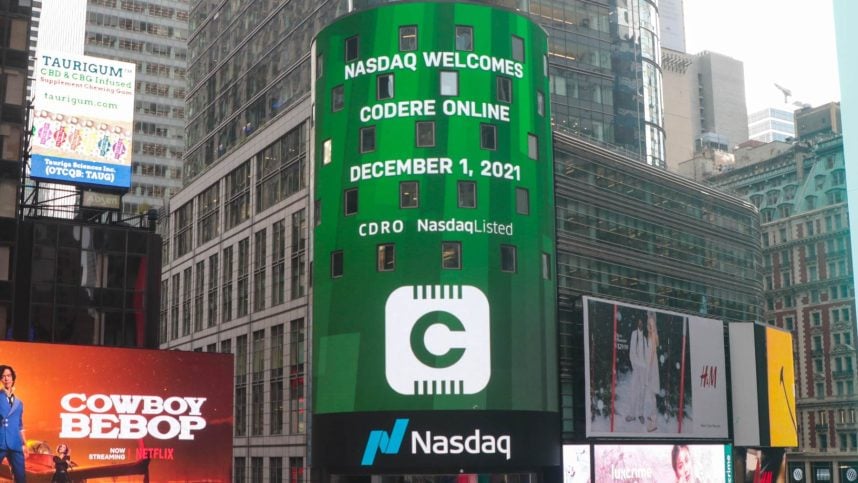 Nasdaq building exterior with logo