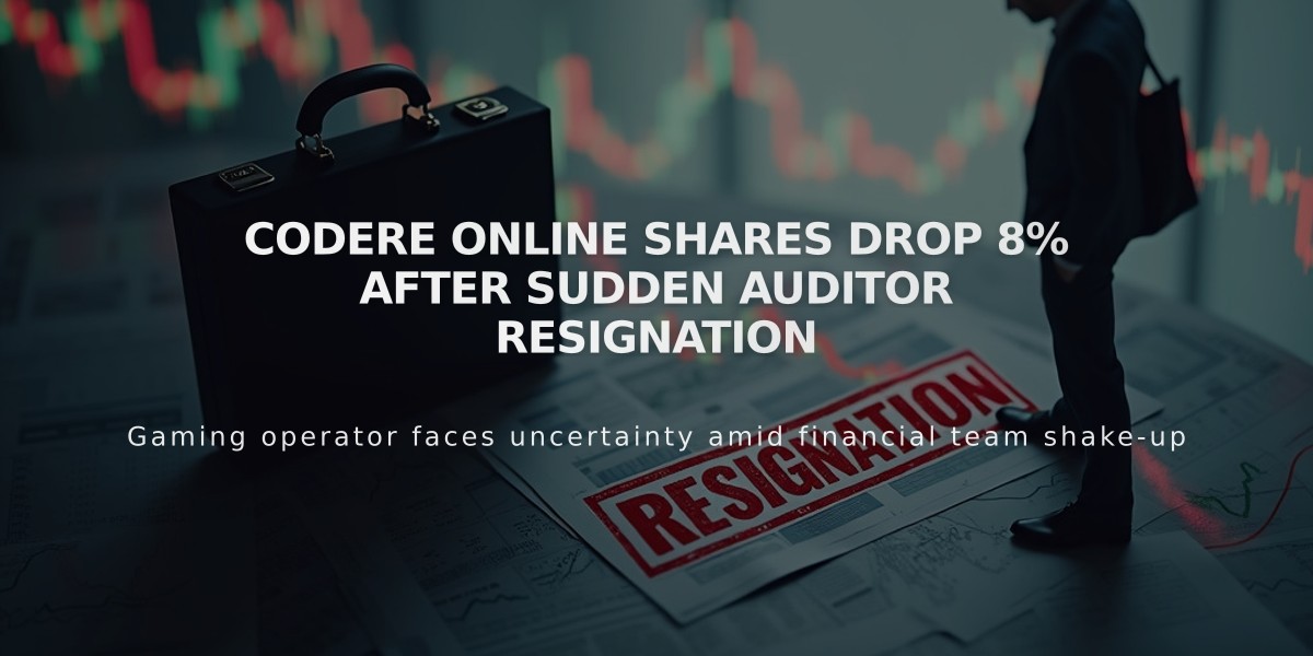 Codere Online Shares Drop 8% After Sudden Auditor Resignation