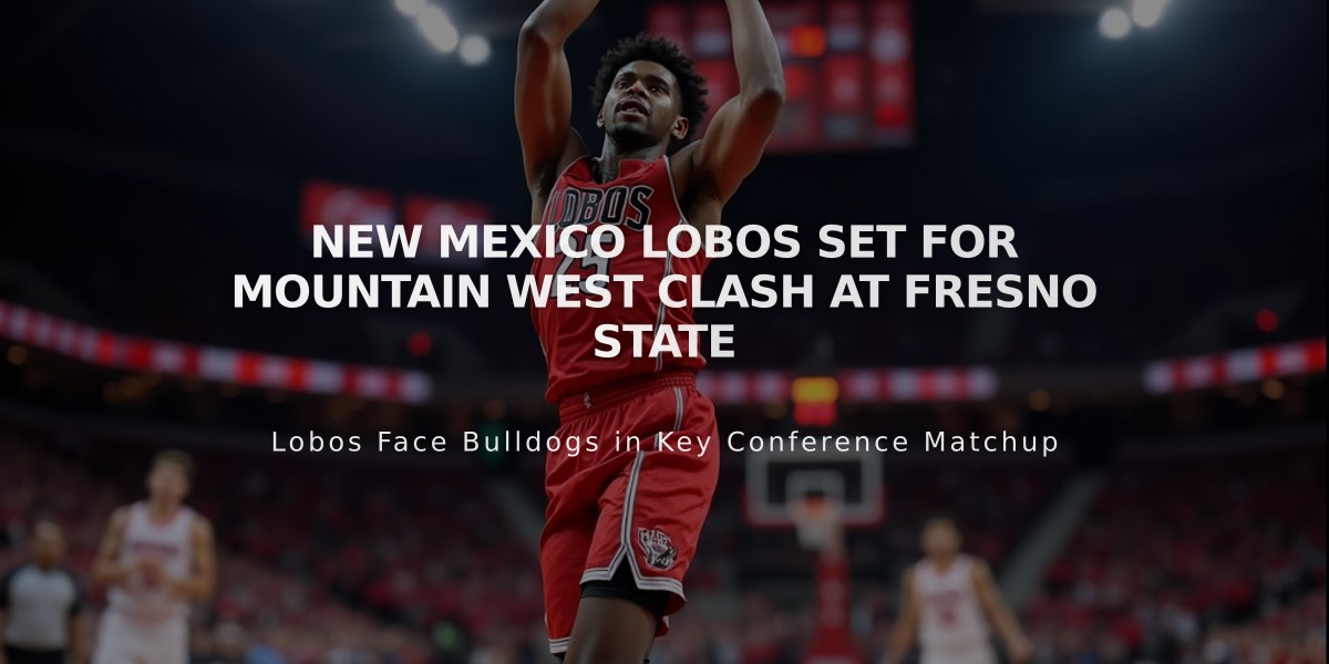 New Mexico Lobos Set for Mountain West Clash at Fresno State