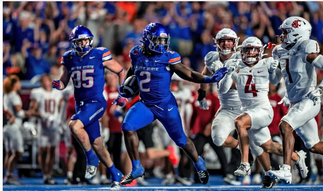 Boise State players during football game