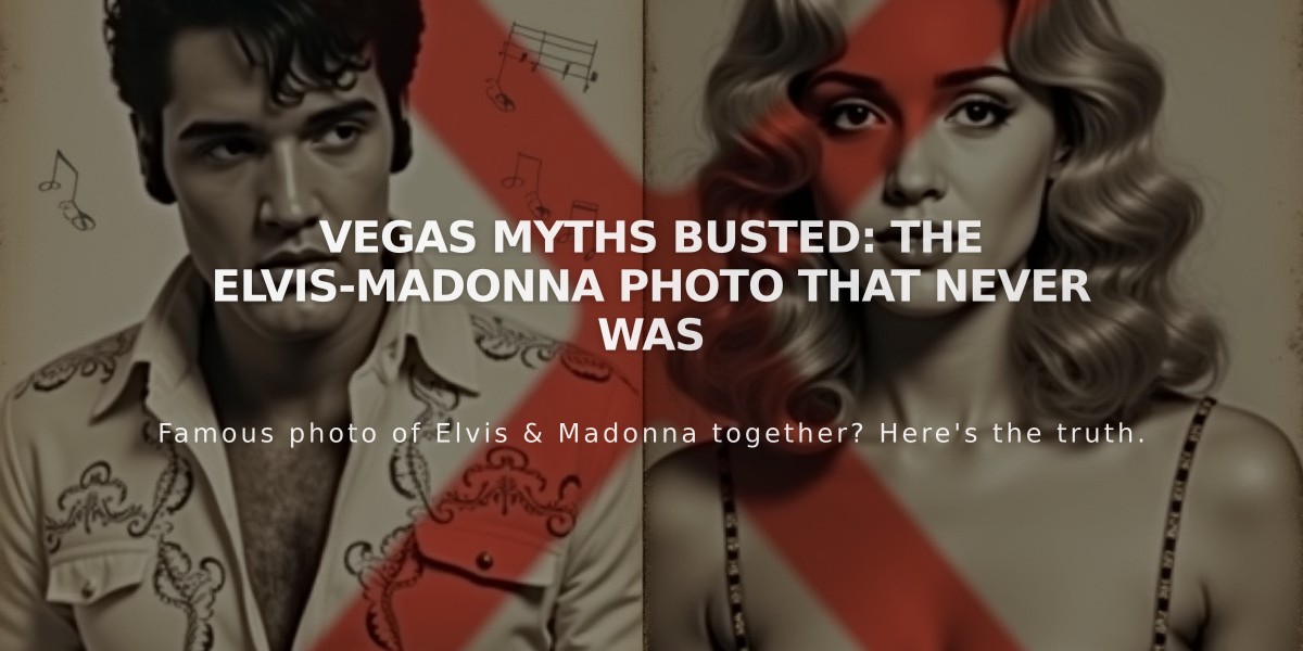 VEGAS MYTHS BUSTED: The Elvis-Madonna Photo That Never Was