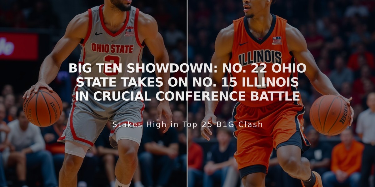 Big Ten Showdown: No. 22 Ohio State Takes On No. 15 Illinois in Crucial Conference Battle