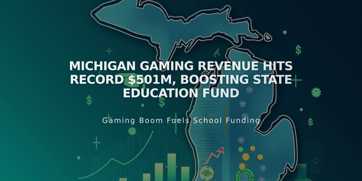 Michigan Gaming Revenue Hits Record $501M, Boosting State Education Fund