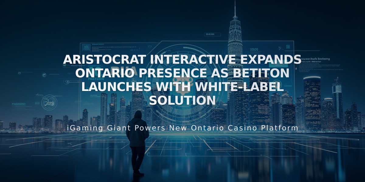 Aristocrat Interactive Expands Ontario Presence as Betiton Launches with White-Label Solution