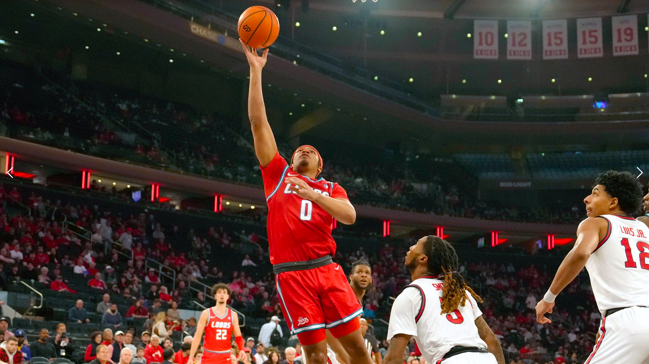 Basketball player taking jump shot