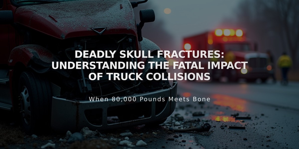 Deadly Skull Fractures: Understanding the Fatal Impact of Truck Collisions