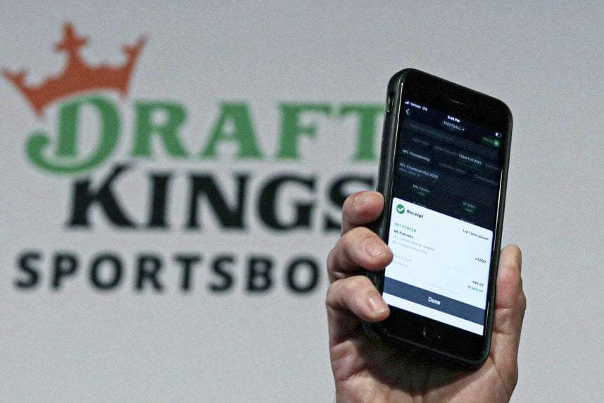 DraftKings app displayed on smartphone