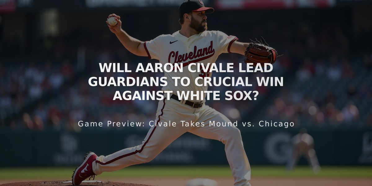 Will Aaron Civale Lead Guardians to Crucial Win Against White Sox?