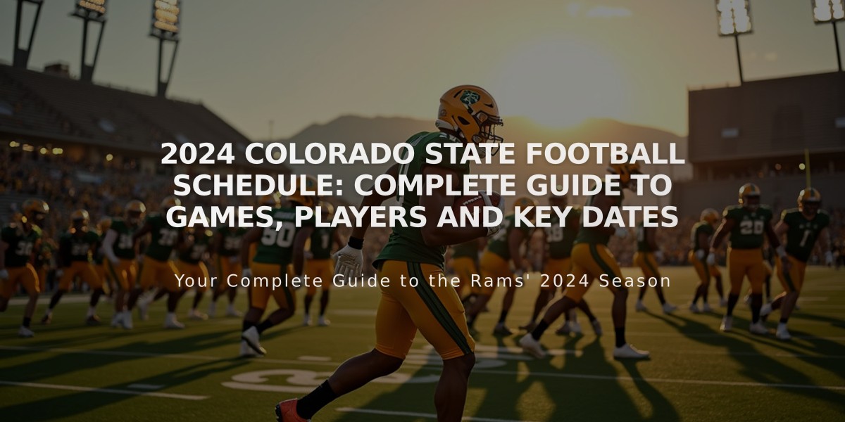 2024 Colorado State Football Schedule: Complete Guide to Games, Players and Key Dates