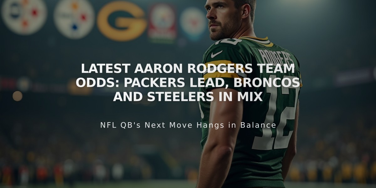 Latest Aaron Rodgers Team Odds: Packers Lead, Broncos and Steelers in Mix