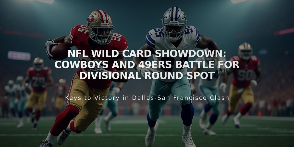 NFL Wild Card Showdown: Cowboys and 49ers Battle for Divisional Round Spot