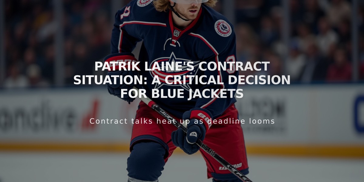 Patrik Laine's Contract Situation: A Critical Decision for Blue Jackets