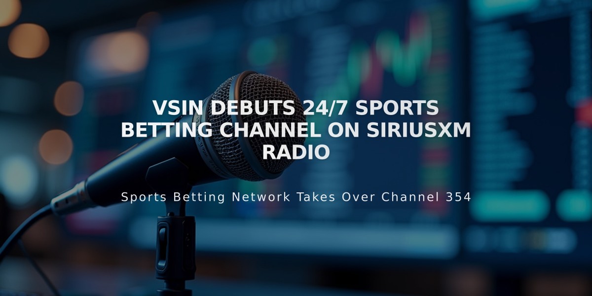 VSiN Debuts 24/7 Sports Betting Channel on SiriusXM Radio