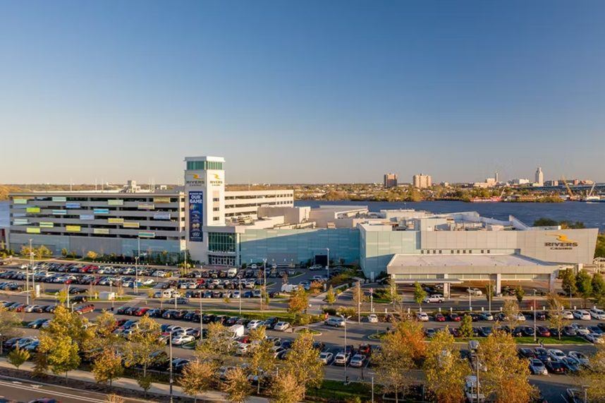 Aerial view Rivers Casino lot