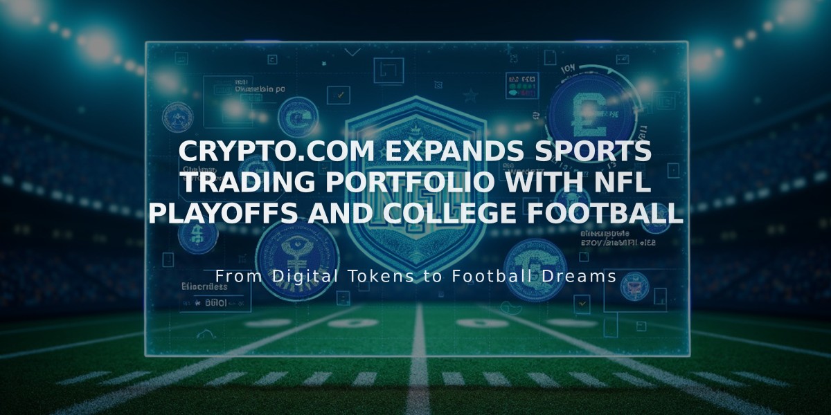 Crypto.com Expands Sports Trading Portfolio with NFL Playoffs and College Football