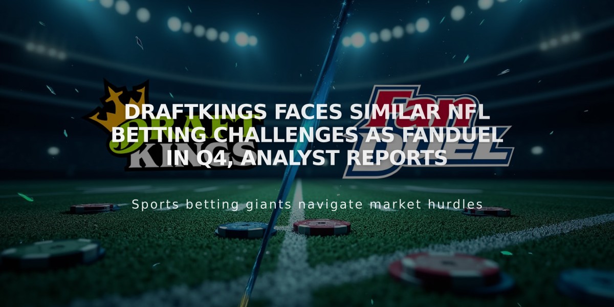 DraftKings Faces Similar NFL Betting Challenges as FanDuel in Q4, Analyst Reports