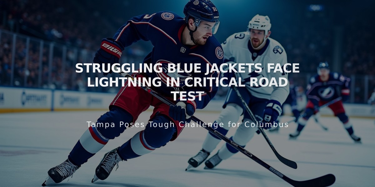 Struggling Blue Jackets Face Lightning in Critical Road Test