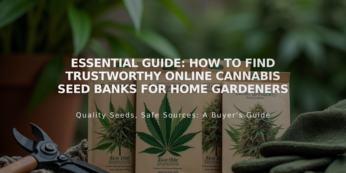 Essential Guide: How to Find Trustworthy Online Cannabis Seed Banks for Home Gardeners