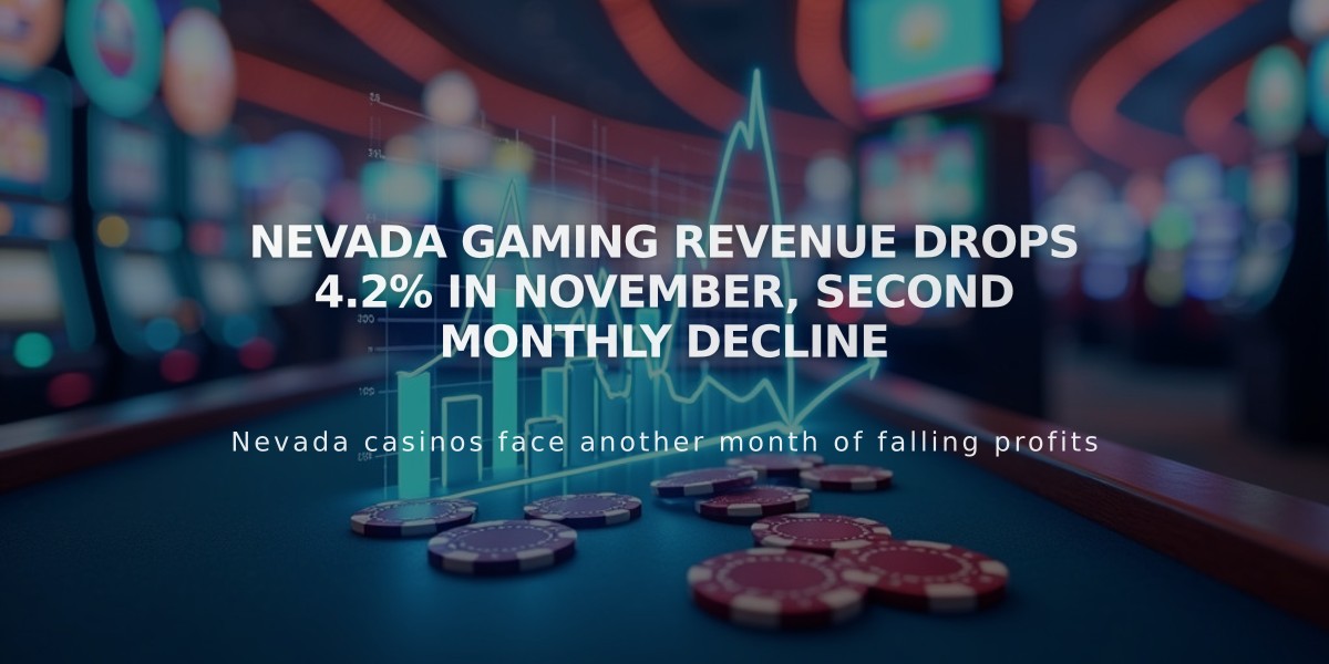 Nevada Gaming Revenue Drops 4.2% in November, Second Monthly Decline