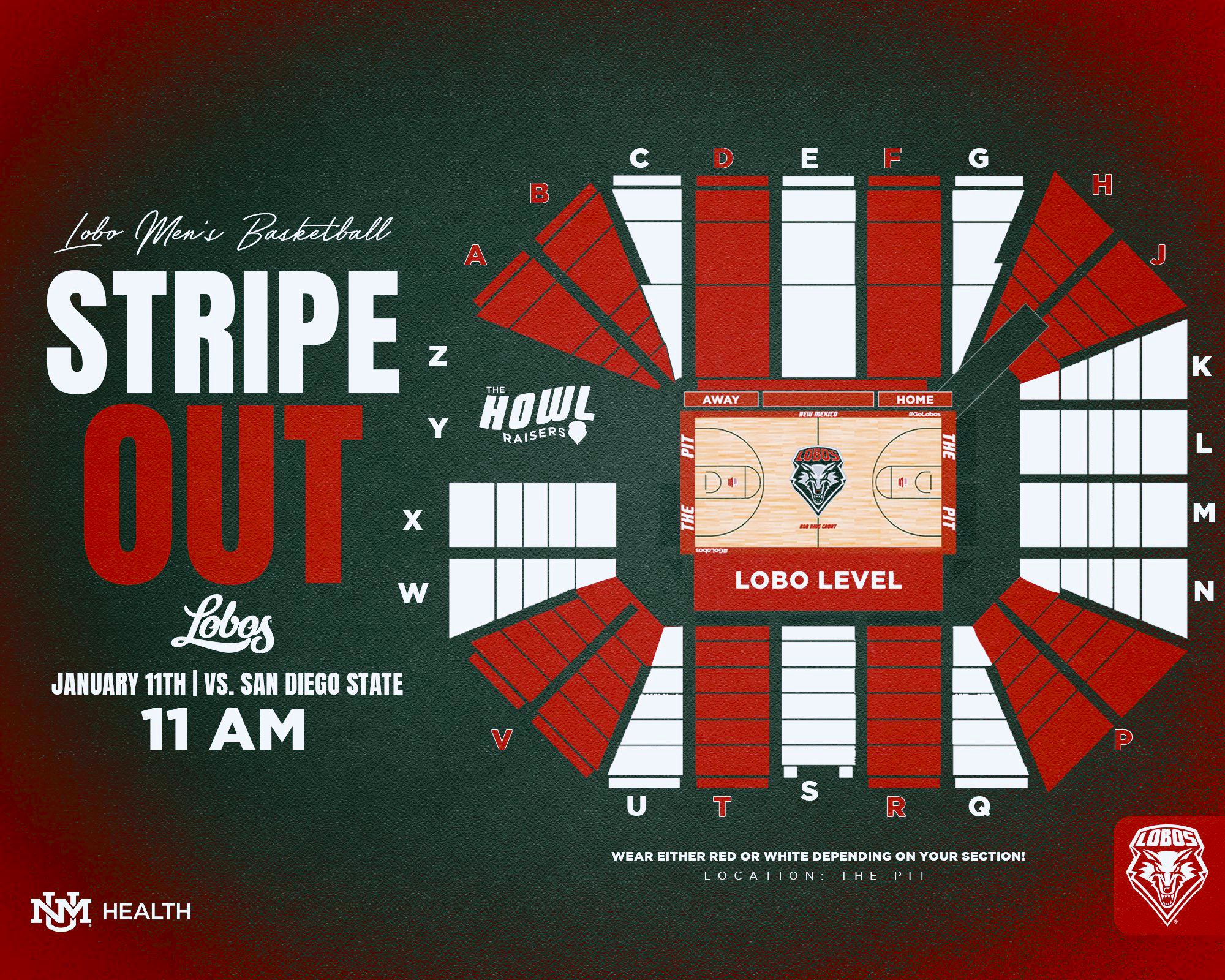 Lobos arena seating layout