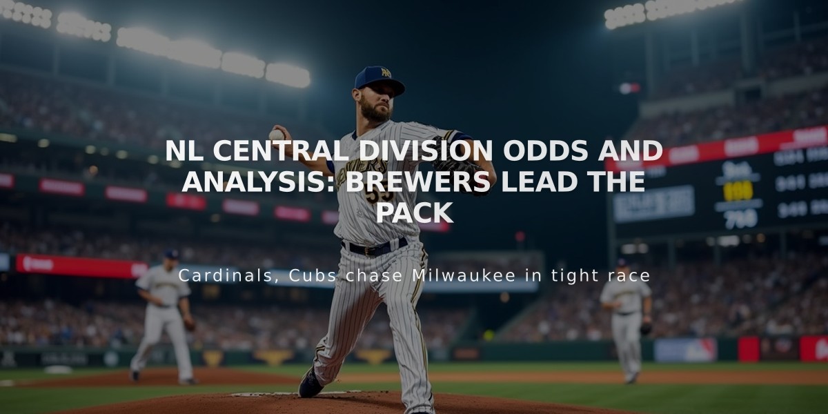 NL Central Division Odds and Analysis: Brewers Lead the Pack