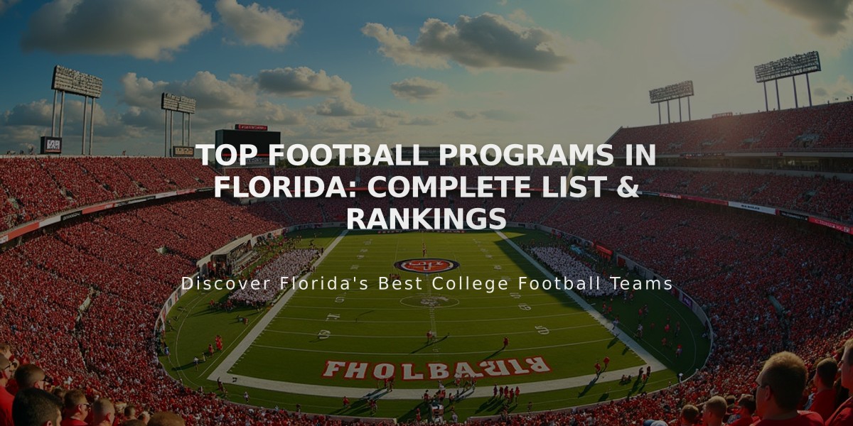 Top Football Programs in Florida: Complete List & Rankings