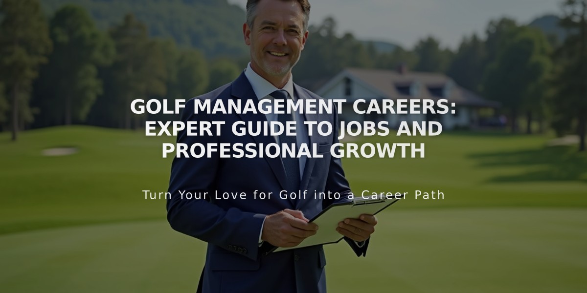 Golf Management Careers: Expert Guide to Jobs and Professional Growth