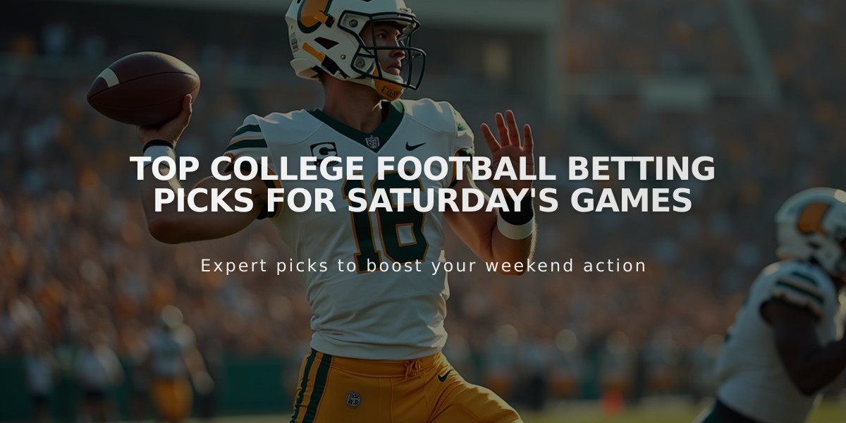 Top College Football Betting Picks for Saturday's Games