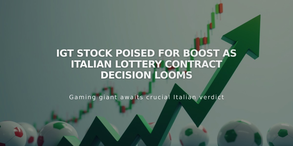 IGT Stock Poised for Boost as Italian Lottery Contract Decision Looms