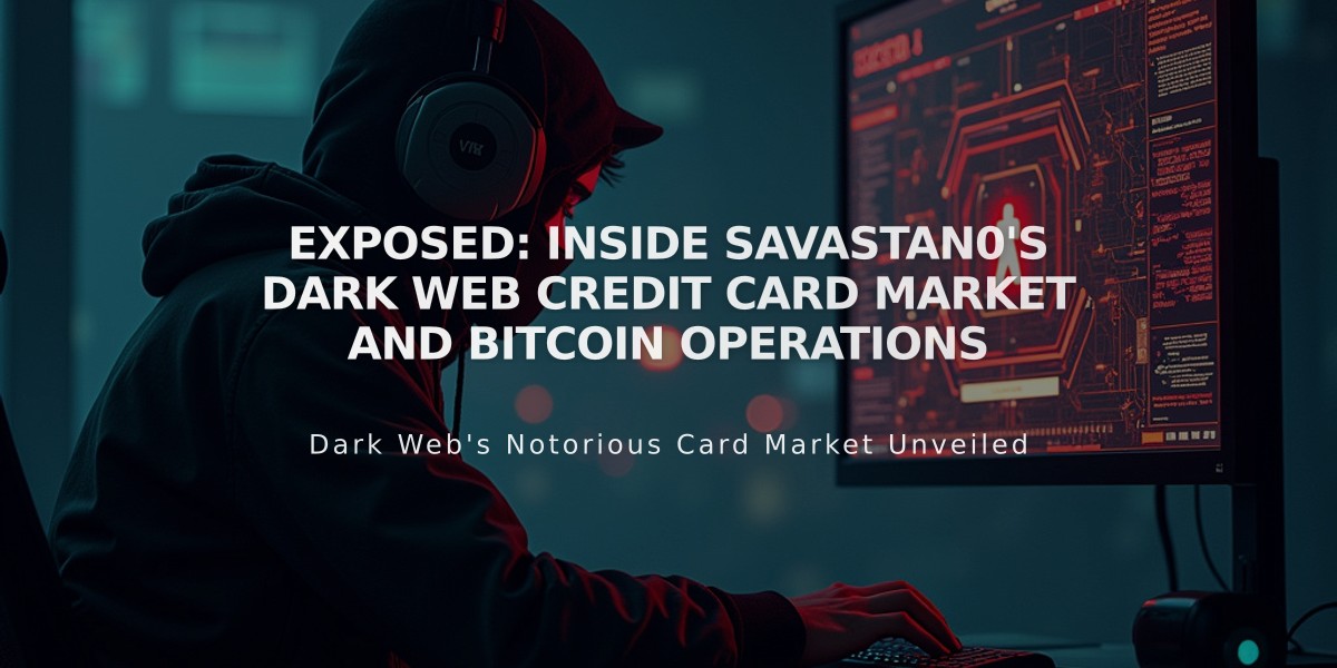 Exposed: Inside Savastan0's Dark Web Credit Card Market and Bitcoin Operations