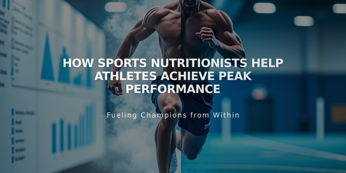 How Sports Nutritionists Help Athletes Achieve Peak Performance