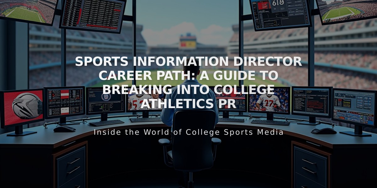 Sports Information Director Career Path: A Guide to Breaking Into College Athletics PR