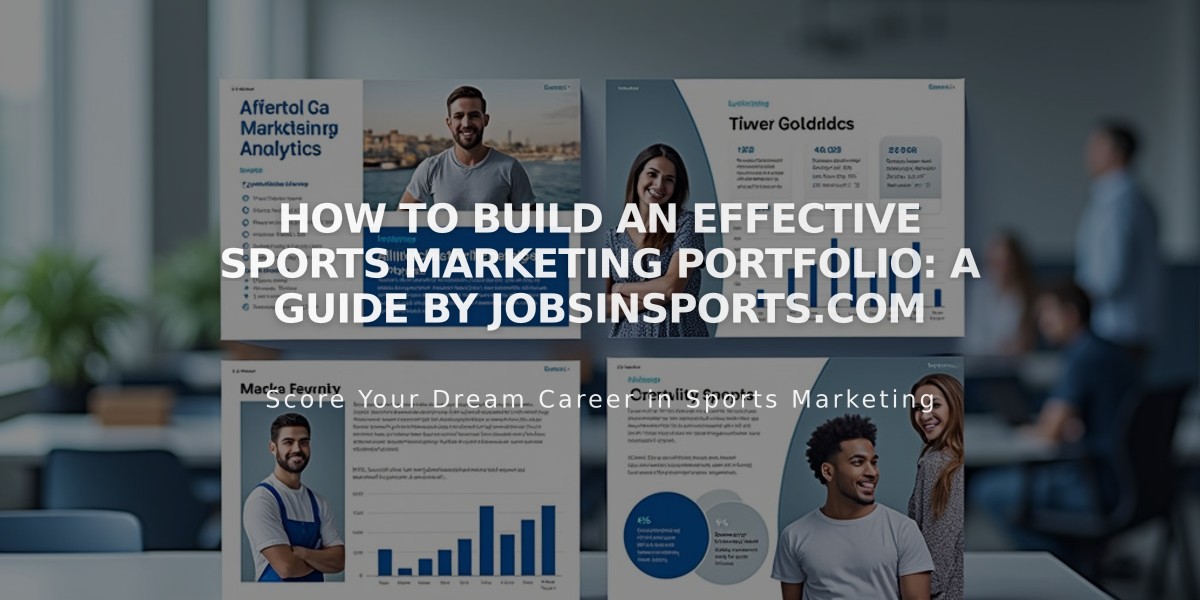 How to Build an Effective Sports Marketing Portfolio: A Guide by JobsInSports.com