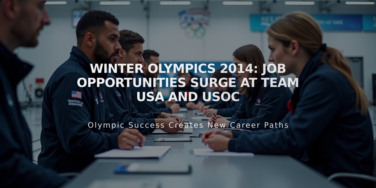 Winter Olympics 2014: Job Opportunities Surge at Team USA and USOC