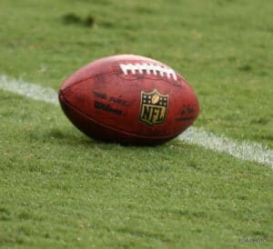 NFL football on field line