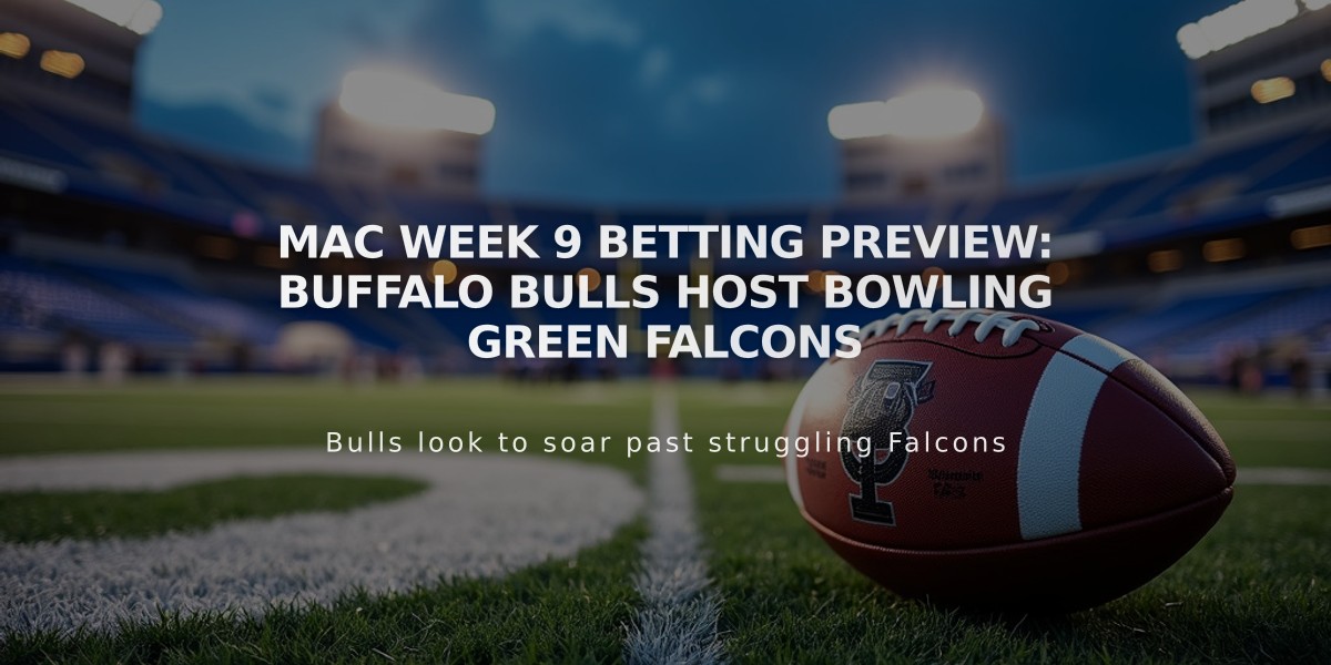 MAC Week 9 Betting Preview: Buffalo Bulls Host Bowling Green Falcons