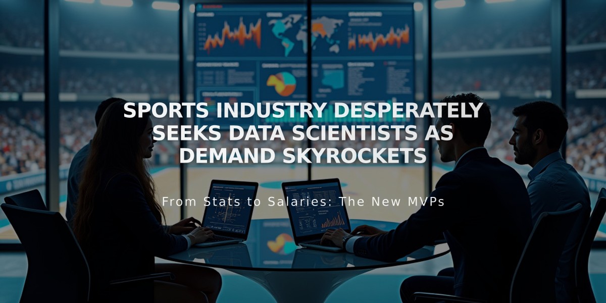 Sports Industry Desperately Seeks Data Scientists as Demand Skyrockets