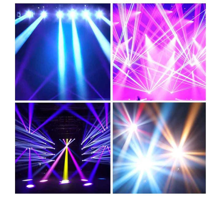 Concert lighting effects in four scenes