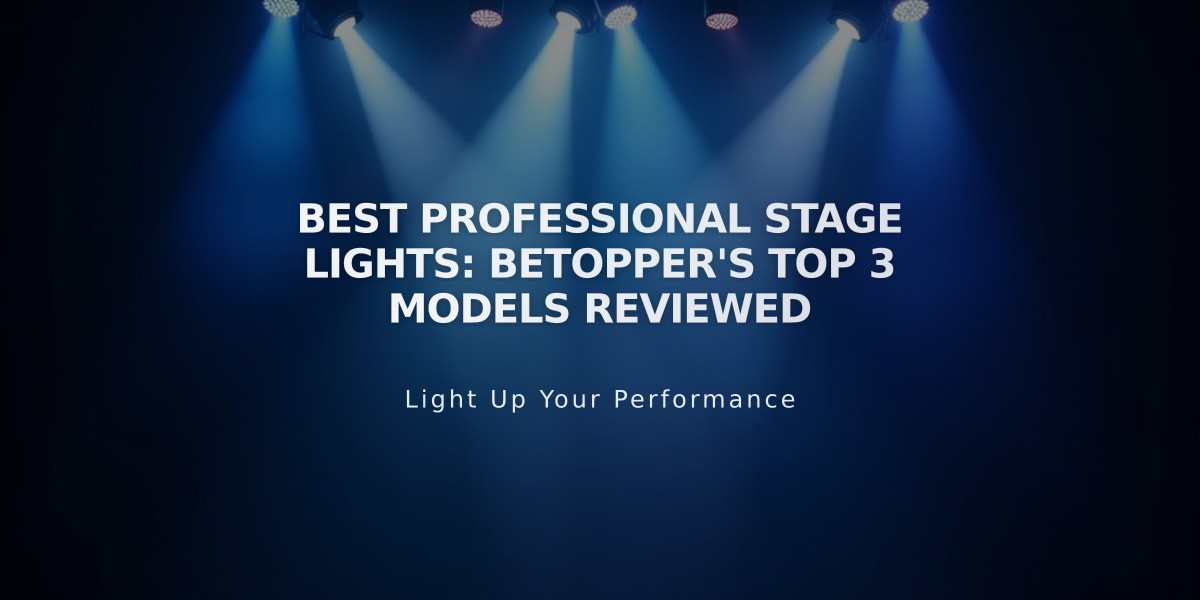 Best Professional Stage Lights: Betopper's Top 3 Models Reviewed