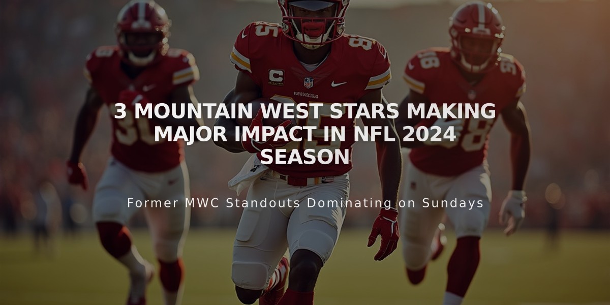 3 Mountain West Stars Making Major Impact in NFL 2024 Season