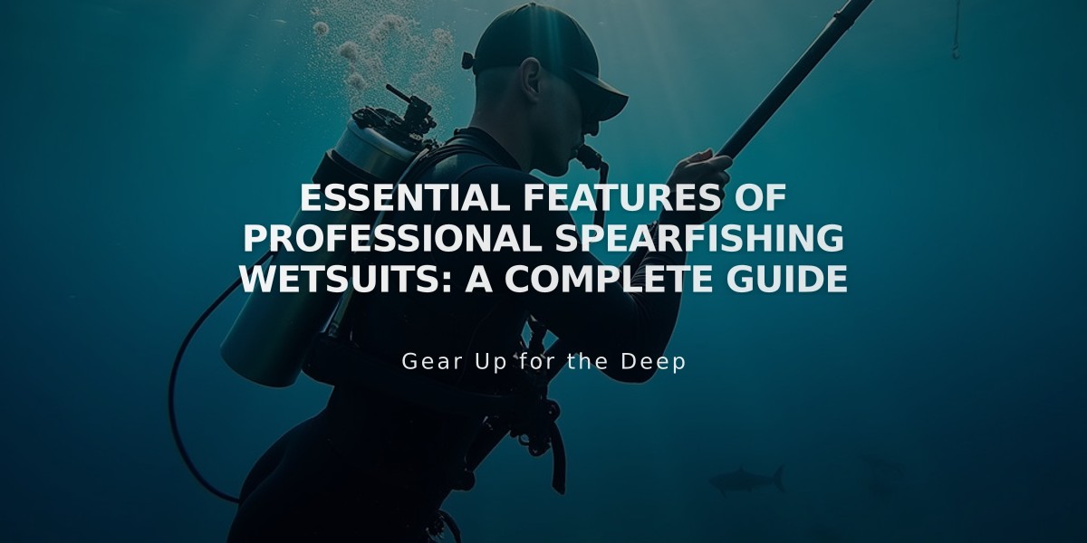 Essential Features of Professional Spearfishing Wetsuits: A Complete Guide