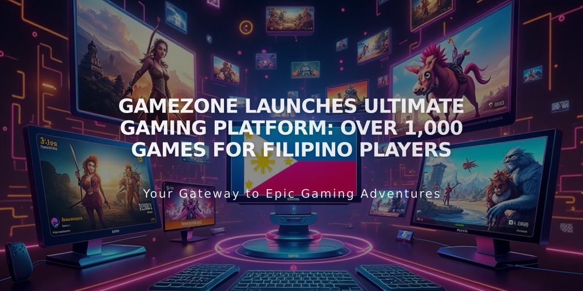 GameZone Launches Ultimate Gaming Platform: Over 1,000 Games for Filipino Players