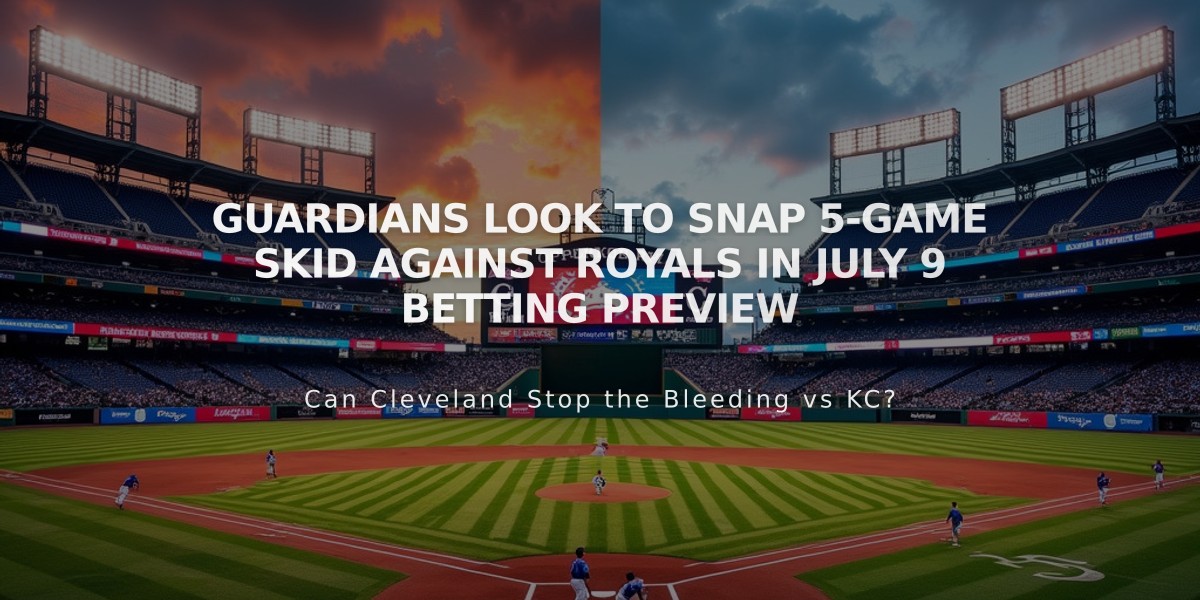 Guardians Look to Snap 5-Game Skid Against Royals in July 9 Betting Preview